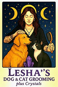 Lesha's Dog & Cat Grooming Plus Crystals Logo