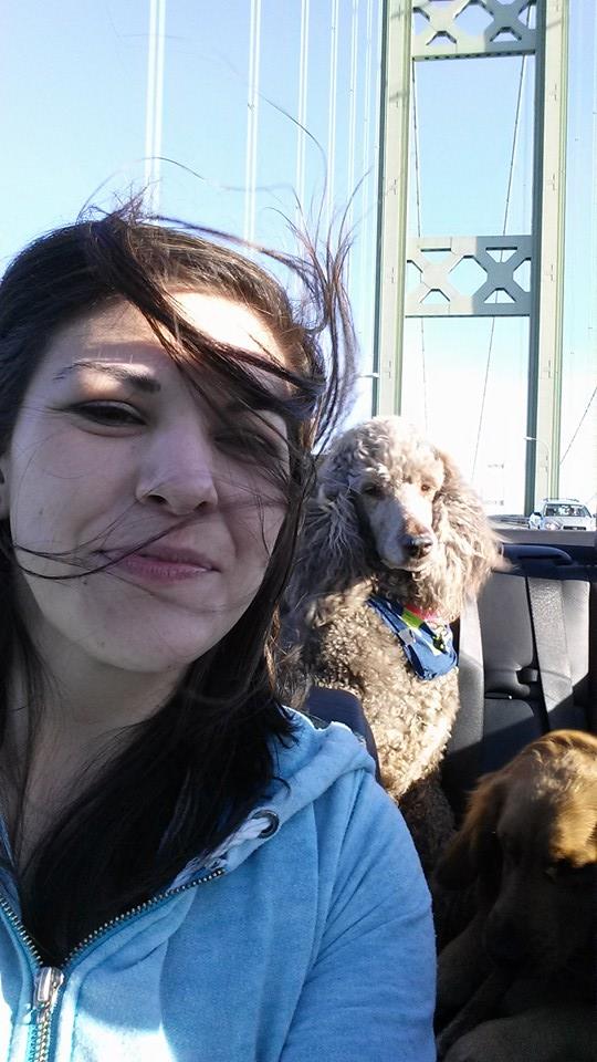 Woman with her pet dog