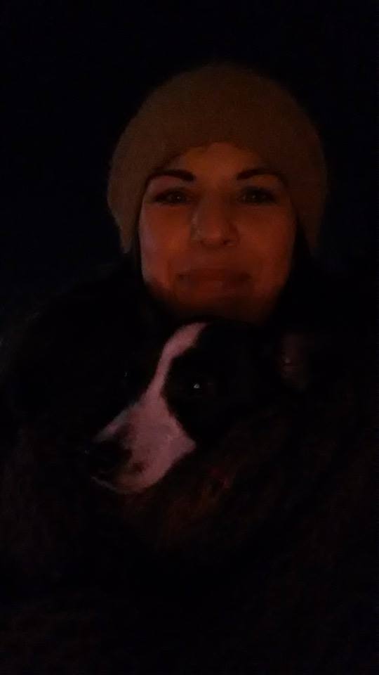 Dog with his owner